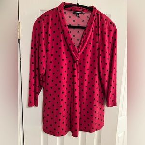 Premise Red Polka Dot Size XL Top